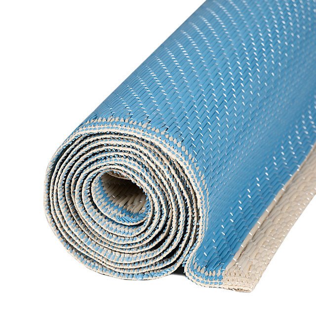 Urban Abstract Blue & Beige 1010 Reversible Outdoor Rug - Waterproof Patio & Garden Rug